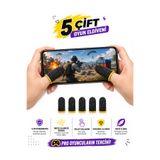 ANKTEK PUBG Mobil Oyun Eldiveni Fiber Oyuncu Eldiveni Başparmak Ucu Parmaklık 5 ÇİFT