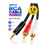 ANKTEK RCA Kablo 3.5Mm to 2RCA Stereo Lale 2 x RCA Aux Audio Ses Kablosu (1.5 Metre)