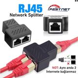 Anktek RJ45 Internet Çoklayıcı Uzatıcı 2’li Splitter Gigabit 1 Giriş 2 Çıkış (2 Port Aynı Anda Çalışmaz)