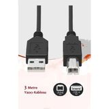 Anktek Yazıcı Kablosu USB 2.0 Printer Cable Hp Epson Canon Xerox Brother 3 Metre