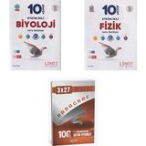 Anla Kazan Yayınları 2027 Limit 10. Sınıf Etkinlikli Biyoloji + Fizik Soru + Anla Kazan Paragraf Deneme 3'lü Set