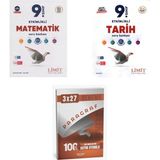 Anla Kazan Yayınları 2027 Limit 9. Sınıf Matematik + Tarih Etkinlikli Maarif Soru + Anla Kazan Paragraf Deneme 3'lü Set