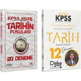Anla Kazan Yayınları Cba + Dijika 2026 Kpss Tarihin Pusulası 20 + 12 Deneme 2 Li Set - Ismail Adıgüzel, Kemal Karakaya Cba + Dijika Yayınları