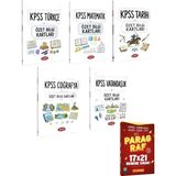 Anla Kazan Yayınları Data Yayınları Kpss Türkçe+Matematik+Tarih+Coğrafya+Vatandaşlık Özet Bilgi Kartları+Evp Akademi Tyt Paragraf Rest 17 x 21 Deneme