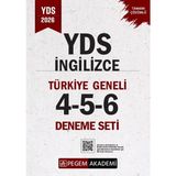 Anla Kazan Yayınları Pegem 2026 Yds Ingilizce Türkiye Geneli 3 Deneme Çözümlü (4-5-6) Pegem Akademi Yayınları
