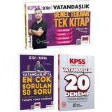 Anla Kazan Yayınları Yargı 2026 Kpss Vatandaşlık Genel Tekrar + 50 Soruda + 20 Deneme 3 Kitap Set