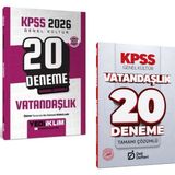Anla Kazan Yayınları Yediiklim Kpss 2026 Genel Kültür Vatandaşlık 20 Deneme & Kpss Vatandaşlık 20 Deneme Deli Defteri Yayınları Seti