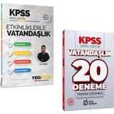 Anla Kazan Yayınları Yediiklim Yayınları Kpss Genel Kültür Etkinliklerle Vatandaşlık & Kpss Vatandaşlık 20 Deneme Çözümlü Deli Defteri Yayınları Seti