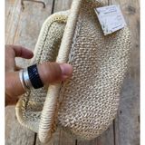 Anlat Anadolu Kadın Kooperatifi El Yapımı Örgü Kağıt Ip Clutch Çanta – Doğal Hasır Görünümlü, Yazlık & Günlük Kullanım - Bej