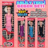 Anlily Tekli Bebek - Barbie Oyuncak Bebek - Barbie Bebek - Bebek Oyun Evleri İçin Bebek
