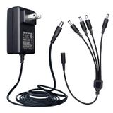 ANLINK Güç Adaptörü AC 100-240V - DC 12V 2A (2000mA) ve CCTV Güvenlik Kamerası/DVR/NVR/LED Şerit Işıkları için 4 Yönlü Güç Dağıtıcı Kablo, UL/FCC/CE Sertifikalı