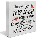 Anma Ahşap Kutu İşaret Dekor Masa İşareti Sevdiklerinizi Kaybetmek için Hediye, Those We Love Don't Go Away Ahşap Kutu Blok İşaret Aile Arkadaş Ev Ofis Raf Duvar Dekorasyonu