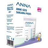 Anna Anne Sütü Saklama Poşeti 20 Adet Hijyenik Ve Taşınabilir Özellikleriyle Emziren Anneler İçin