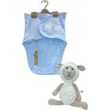 Anna Babba 2416 Bebek Little Wishes Kuzucuk Nakışlı Mavi Kundak - 0 - 1,5 Yaş
