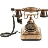 Anna Bell Klasik Eskitme Çevirmeli Telefon 1940 Model Yılı Modern Dekor Plastik Renk