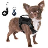 Annchwool Küçük Köpekler için Taktik Köpek Tasması, Saplı Askerlik Hizmeti Köpek Yeleği ve Tasma Seti, Açık Hava Eğitimi Yürüyüş Yürüyüş için, Ayarlanabilir (Siyah, Kamuflaj)