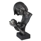 Anne Bebek Biblo Gümüş Eskitme