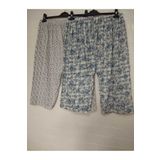 anne moda ankara Tam Yazlık, % 100 pamuklu, 2 Li paket, Standart Beden, KISA Pijama Alt