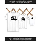 Anne Oğul Kız Mommy Baby Shark (Tek Ürün Fiyatıdır Kombin Yapmak Için En Az 2 Adet Sepete Ekleyiniz) - XL - Beyaz