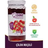 Anne Şeker İlavesiz Çilek Reçeli 300 gr (Elma Suyu İle Tatlandırılmıştır, Koruyucu içermez)