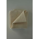 Anne Sesi Waffle Bebek Battaniyesi %100 Pamuk - 75x80 Cm - Kundak , Havlu Ve Çok Amaçlı Kullanım - Krem