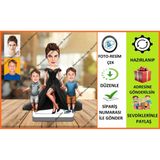 Anne Ve Oğulları Karikatür Biblo,Sevgiliye Hediye,Doğum Günü Hed