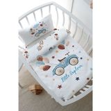 Anne Yanı Beşik Nevresim Takımı (60X100) - For Baby Serisi - Balonlu Araba