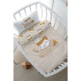 Anne Yanı Beşik Nevresim Takımı (60x100) - For Baby Serisi - Kahverengi Atkılı Ayı