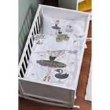 Anne Yanı Beşik Nevresim Takımı (60x100) - For Baby Serisi - Siyah Kuğulu Balerin