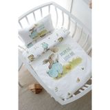 Anne Yanı Beşik Nevresim Takımı (60x100) - Pure Baby Serisi - Kelebekle Oynayan Tavşan