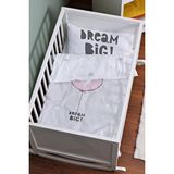 Anne Yanı Beşik Nevresim Takımı (60x100) - Pure Baby Serisi - Pembe Kalpli Balon