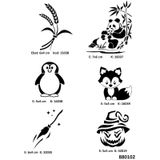 Anne Yavru Panda Spray Tattoo Geçici Dövme Seti Dark Siyah Sprey