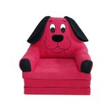 annebebektasarım 3 Minderli Katlanabilir Bebek-çocuk Koltuğu Sandalye Portatif Yatak Puf Sofa Kumaş Köpek Figürlü