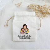 Anneler Günü Baskılı Keten Kese 9X13 Cm Hediyelik(30 Adet)