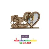 Anneler Günü Canım Annem Ahşap Fotoğraf Resim Çerçevesi Çocuk Okul Boyama Etkinliği Aynalı Kalpli