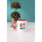 Anneler Günü Hediyesi Anne Kupa Bardak Kırmızı - 1 Adet - 300 ml