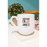 Anneler Günü Hediyesi Anne Kupa Bardak Oval - 1 Adet - 300 ml - Beyaz