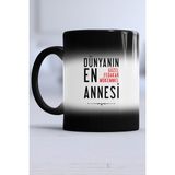 Anneler Günü Hediyesi Anne Kupa Bardak Sihirli - 1 Adet - 300 ml - Siyah