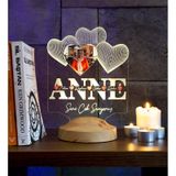 Anneler Günü Hediyesi, Anneye Hediye, Fotoğraflı Hediye, İsim Yazılı Resimli Kişiye Özel 3d Led Foto Lamba