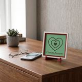 Anneler Günü'ne Özel Modern Kalp Dekoratif Set | Estetik ve Anlamlı 10x10 cm Minyatür Obje
