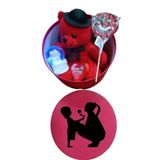 Annelere Özel Baskılı Kırmızı Kutuda Ayıcık& Kar küresi & Şeker & Kalp Çikolata SEŞ5346565656656