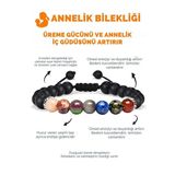 Annelik Bilekliği Kalsit Mercan Yeşim Akik Lapis Oniks Doğal Taş Bileklik