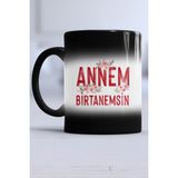 Annem Birtanemsin Kupa Bardak Sihirli - 1 Adet - 300 ml - Siyah