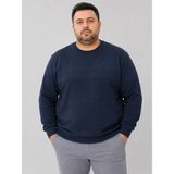 Annex Büyük Beden Erkek Kazak Bisiklet Yaka Battal Kazak - Mavi - 2XL