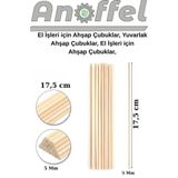 Anoffel Ahşap Bambu Çubuk Çöp Şiş Hobi Ve Etkinlik Malzemesi 5 Mm 17 , 5 Cm 200 (ADET)