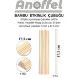 Anoffel Ahşap Bambu Çubuk Çöp Şiş Hobi Ve Etkinlik Malzemesi 5 Mm 17 , 5 Cm 500 (ADET)