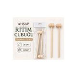 Anoffel Ahşap Ritim Çubuğu,Ahşap Çekiç,Ahşap Tokmak 2'li Set