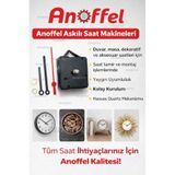 Anoffel Sessiz Akar Duvar Saati Mekanizması – 10 Mm Şaft Askılı– Akrep Yelkovan Saniye Seti
