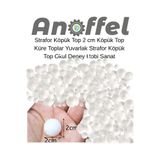 Anoffel Strafor Köpük Top 2 cm 50 Adet Köpük Top Küre Toplar Yuvarlak Strafor Köpük Top Okul Deney Hobi Sana