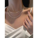 Anonim monalisatoka Kadın 2'li Rhinestone Zirkon Taşlı Su Yolu Kolye